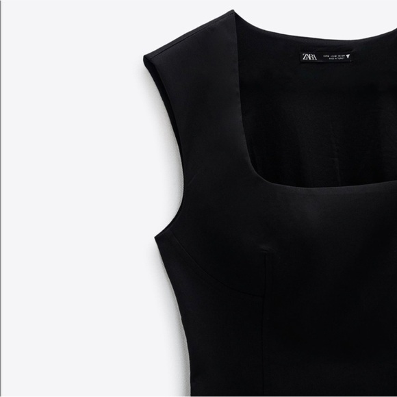 Zara fitted black mini dress sleeveless - Picture 4 of 4